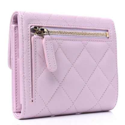 Chanel Caviar Quilted Compact Flap Wallet Light Pink 2 of 3