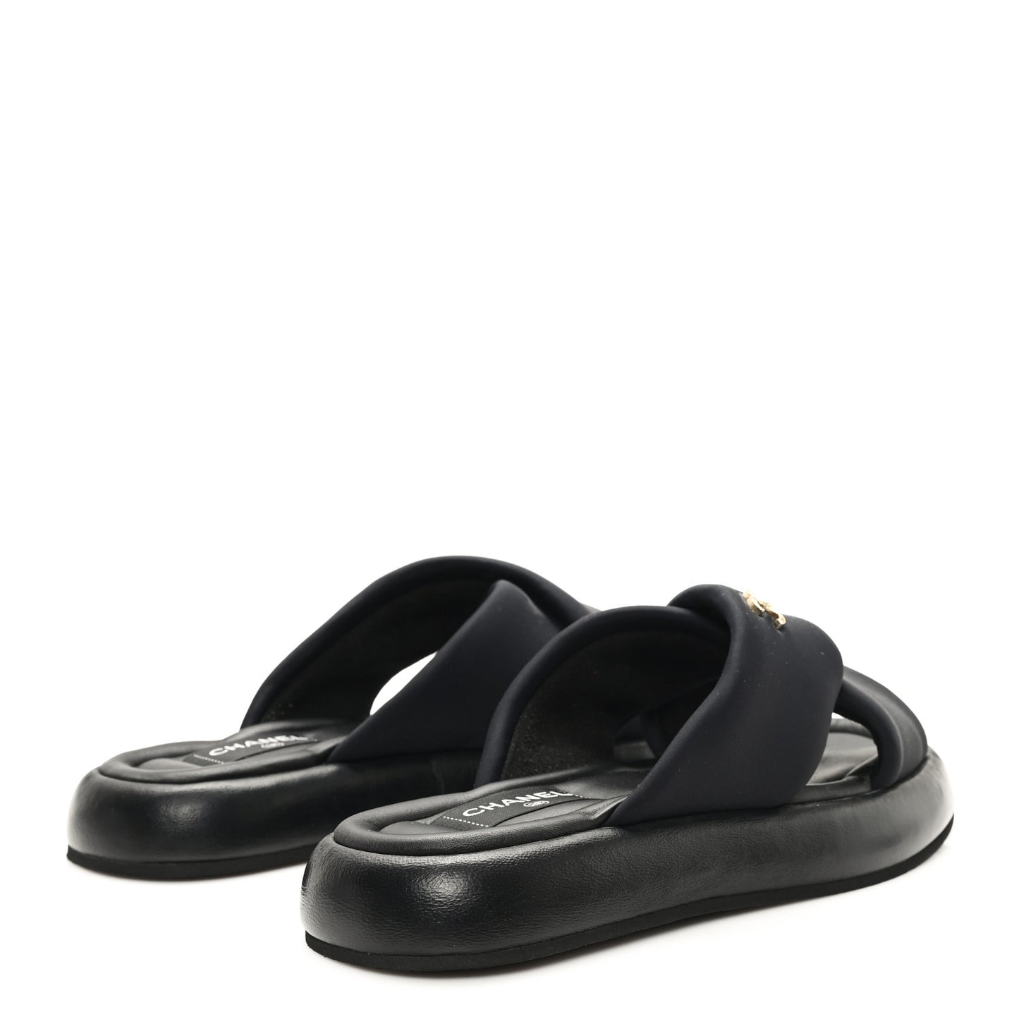 Fabric CC Mules Sandals 39 Black