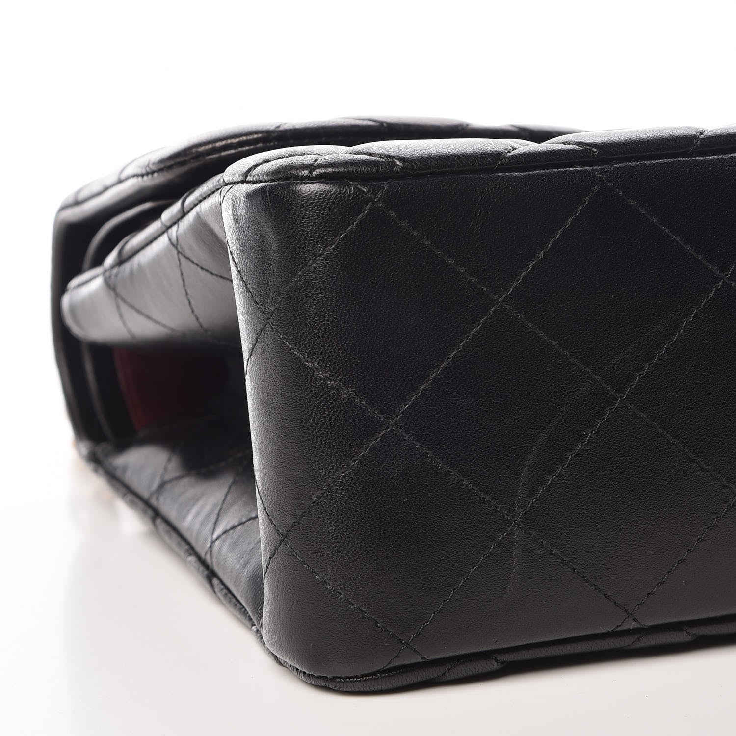 Chanel Lambskin Quilted Jumbo Double Flap Black 8 of 11