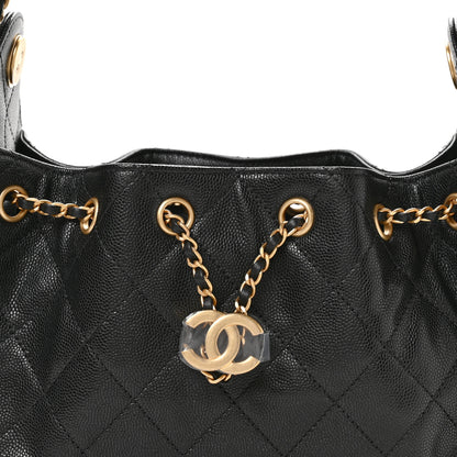 Chanel Caviar Quilted Mini Chanel 25 Handbag Black 8 of 10
