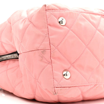 Prada Tessuto Nylon Quilted Shoulder Bag Rosa Black 9 of 17