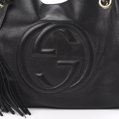 Gucci Pebbled Calfskin Medium Soho Chain Shoulder Bag Black 15 of 15