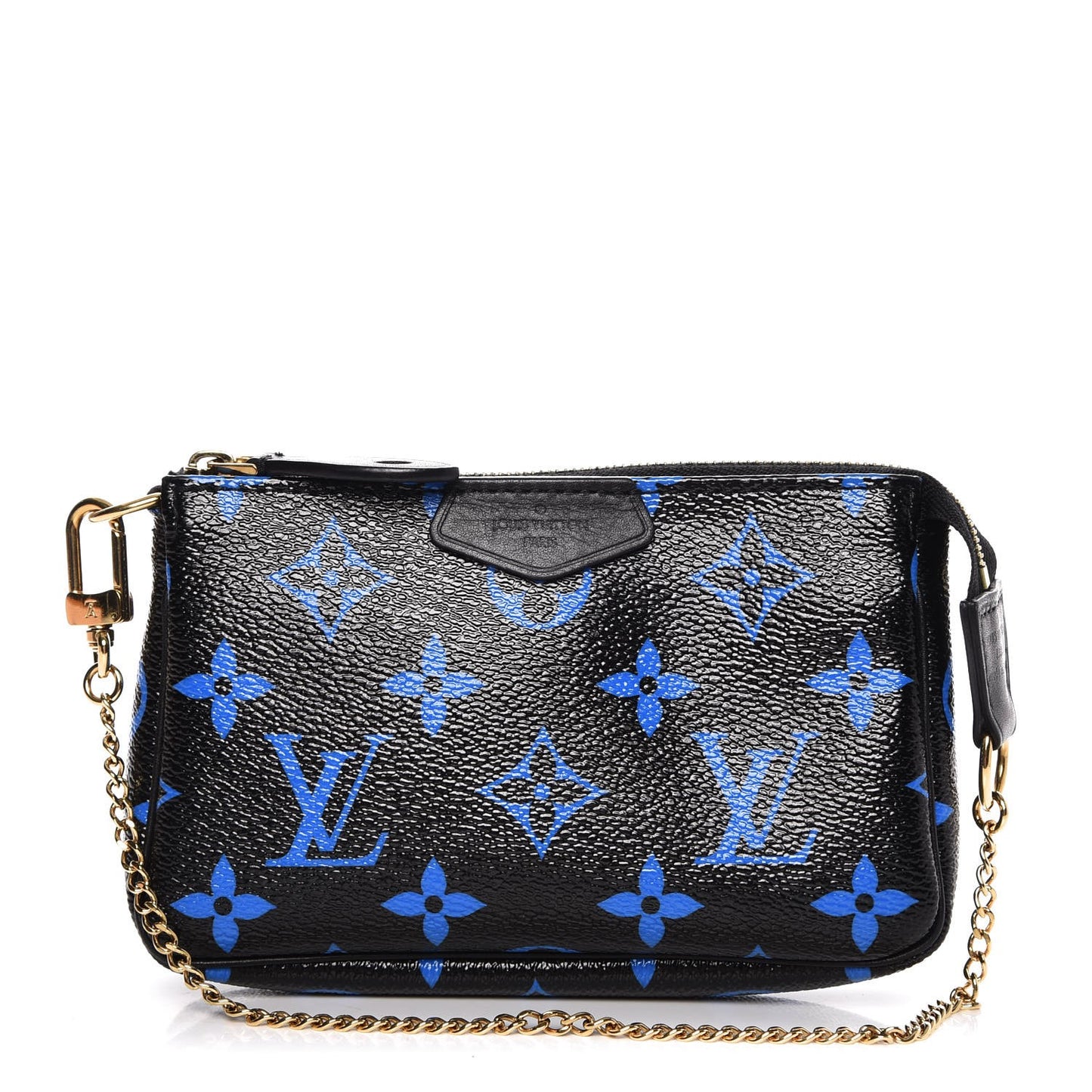Colored Monogram Mini Pochette Accessories Blue Black