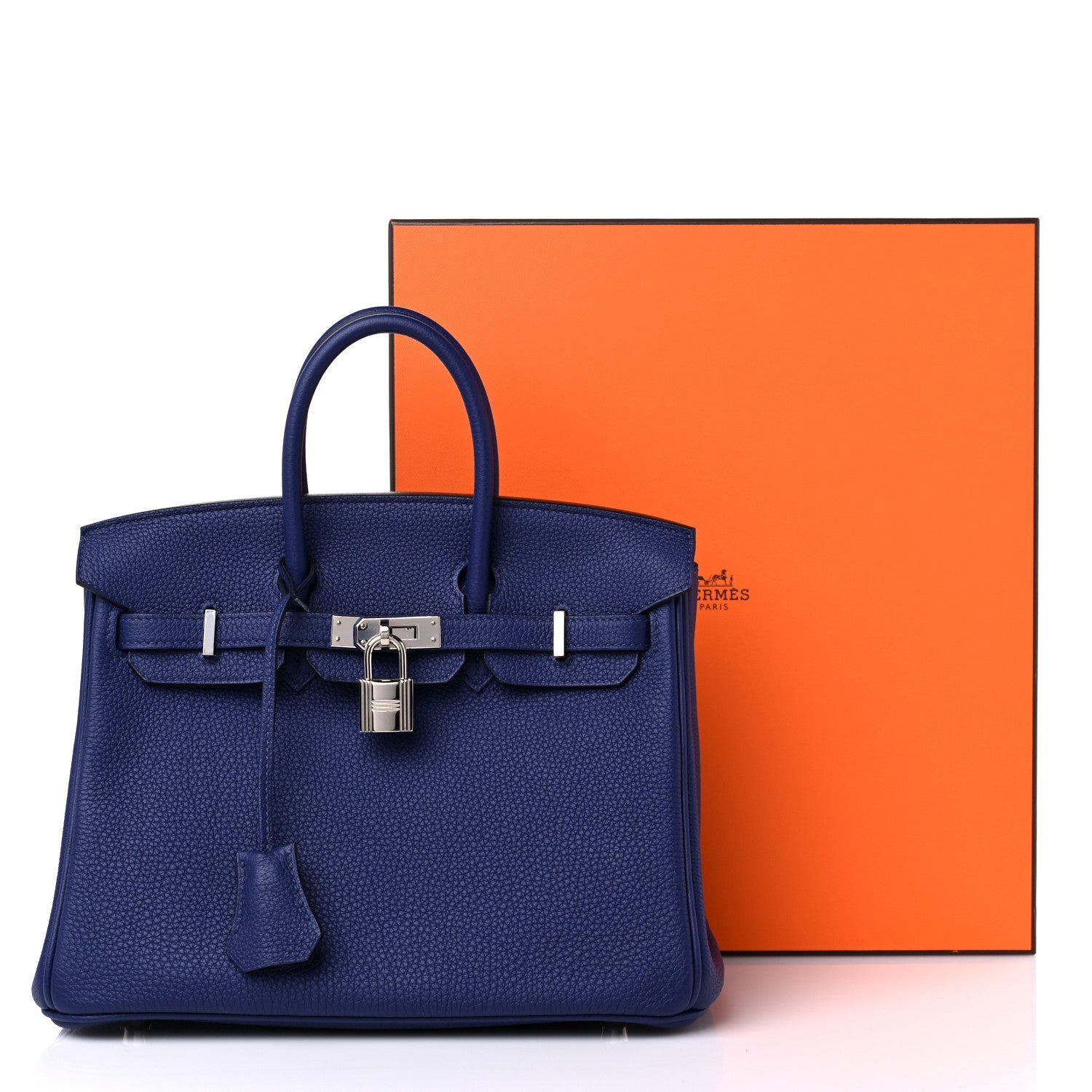 Hermes Togo Birkin 25 Bleu Encre 10 of 10