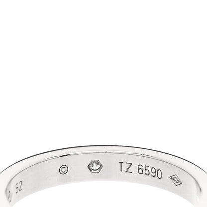 Cartier Platinum 2 Diamond 3mm C De Cartier Wedding Band Ring 52 6 5 of 5