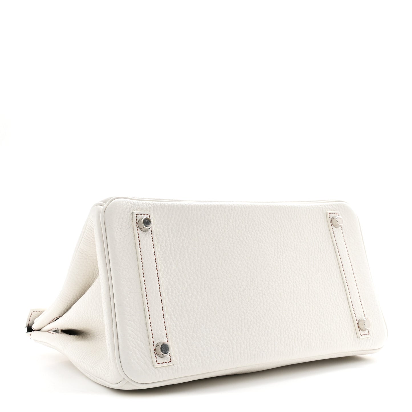 Taurillon Clemence Horseshoe Birkin 30 White Black
