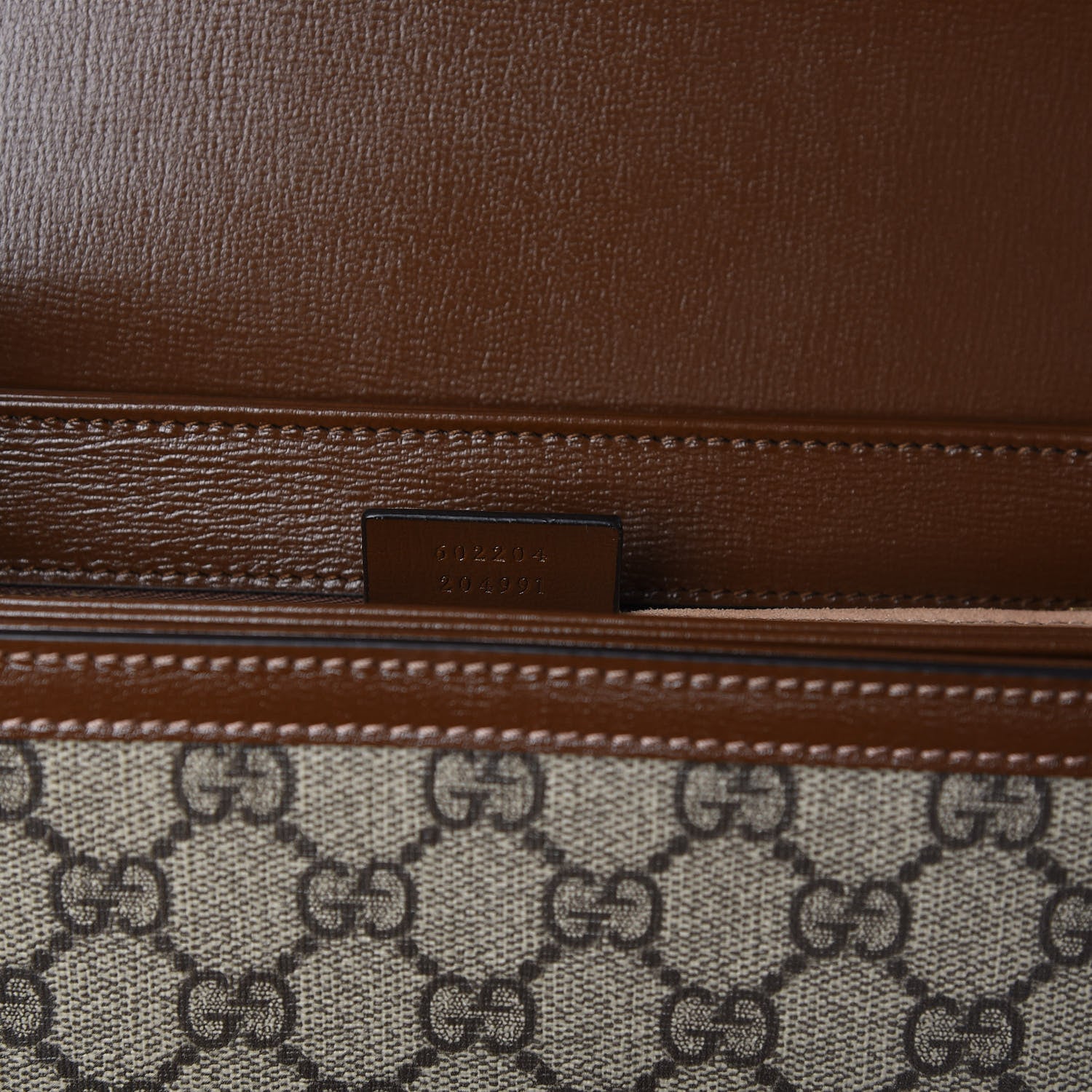 Gucci GG Supreme Monogram Horsebit 1955 Shoulder Bag Beige Brown Sugar 9 of 10