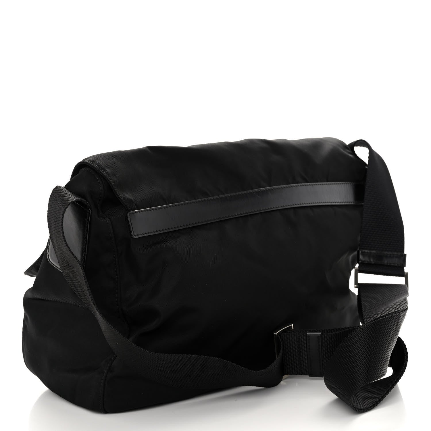 Prada Tessuto Nylon Messenger Bag Black 3 of 9