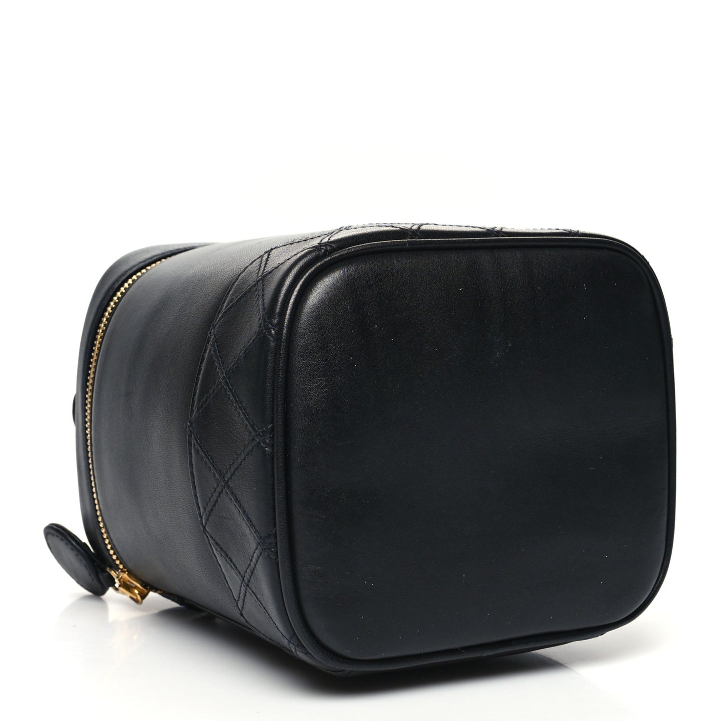 Lambskin Vanity Cosmetic Case Black