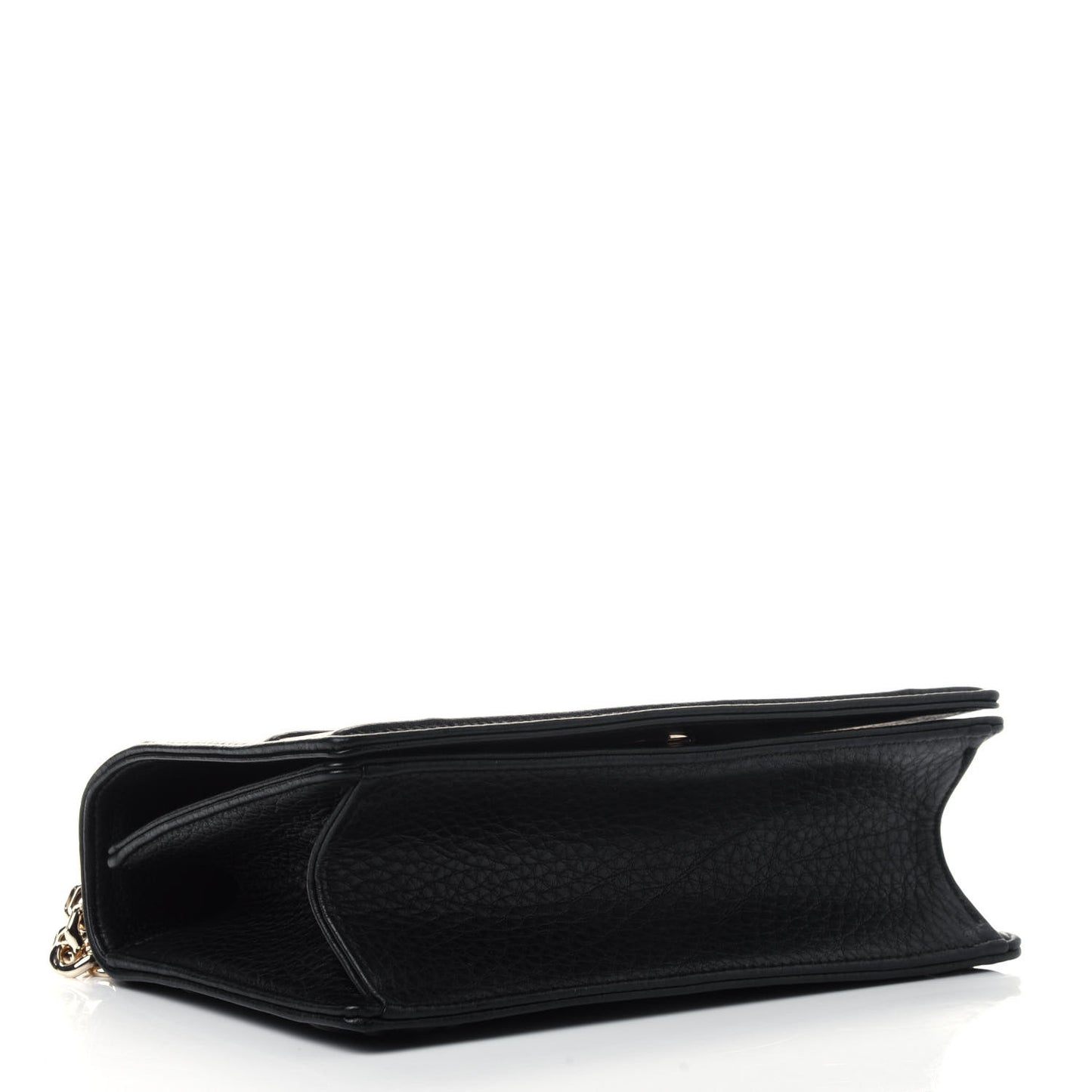 Grained Calfskin Small Diorama Flap Bag Black