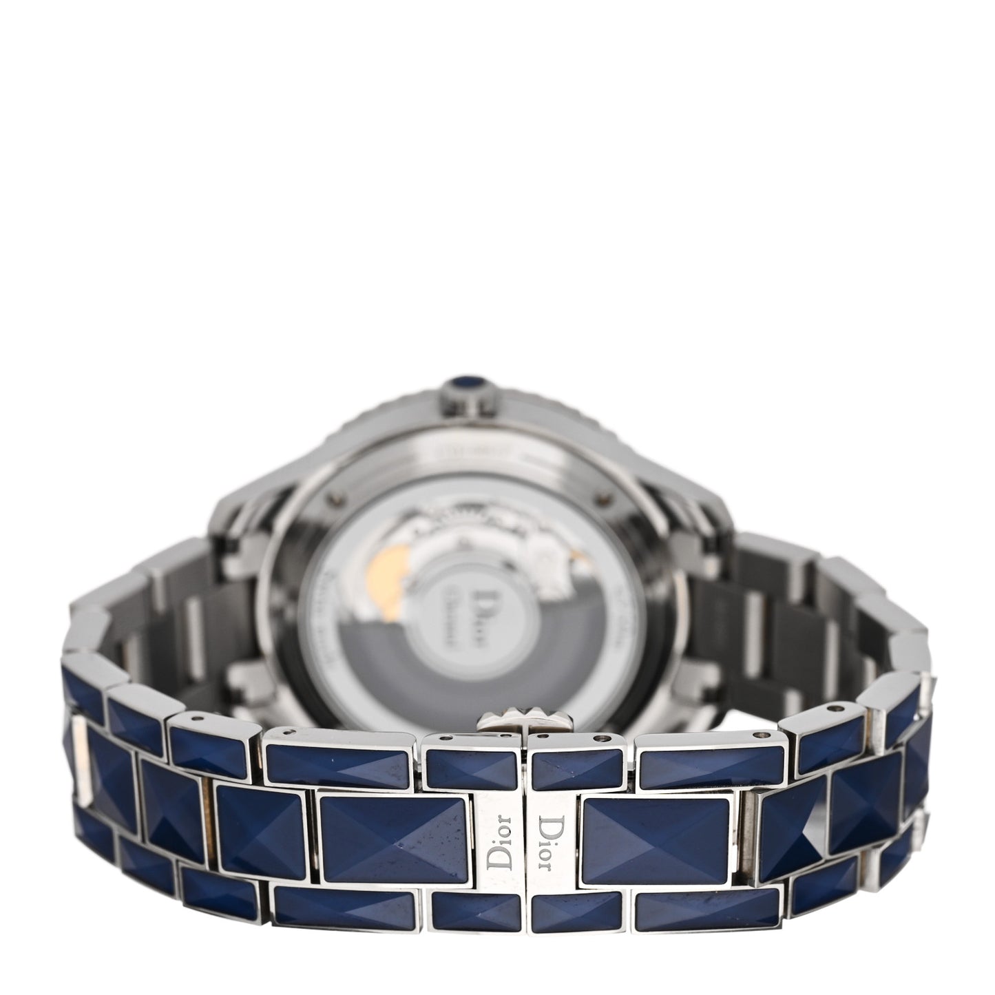 Stainless Steel Diamond Blue Mother of Pearl 38mm Christal Automatic Watch