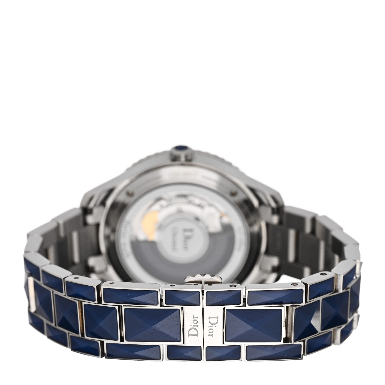 Christian Dior Stainless Steel Diamond Blue Mother of Pearl 38mm Christal Automatic Watch 3 of 5