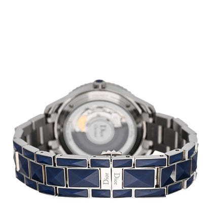 Christian Dior Stainless Steel Diamond Blue Mother of Pearl 38mm Christal Automatic Watch 3 of 5