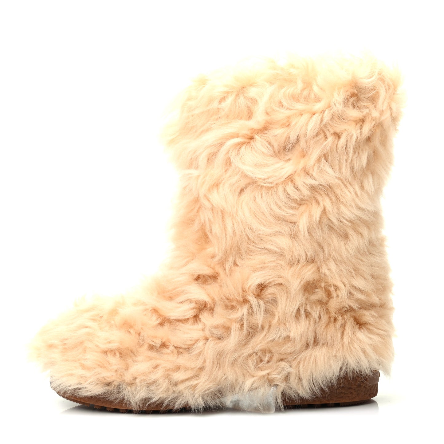 Shearling Boots 37 Beige