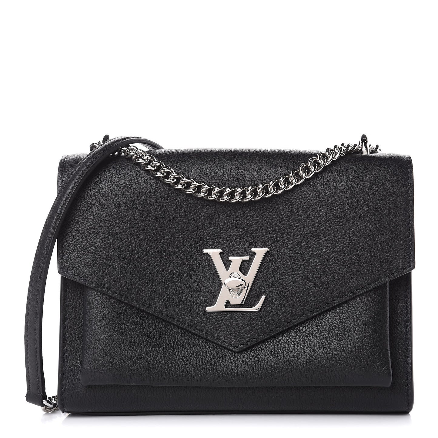 Soft Calfskin My Lockme Chain Bag BB Black