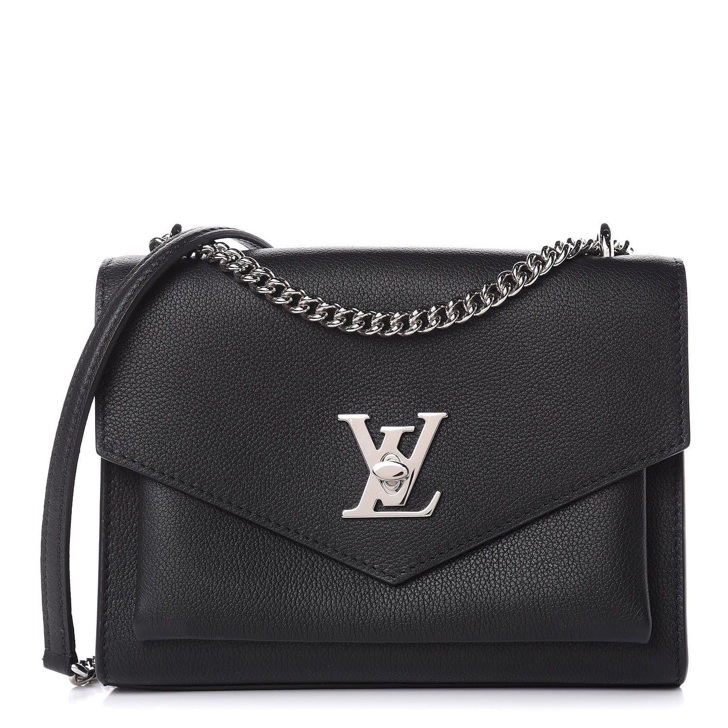 Louis Vuitton Soft Calfskin My Lockme Chain Bag BB Black 1 of 9