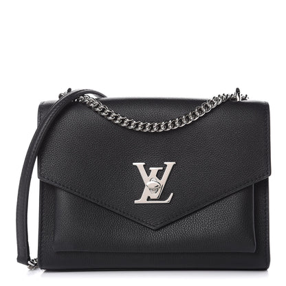 Louis Vuitton Soft Calfskin My Lockme Chain Bag BB Black 1 of 9