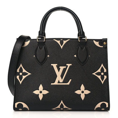 Louis Vuitton Empreinte Monogram Giant Onthego PM Black Beige 1 of 9