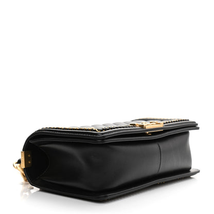 Chanel Lambskin Quilted Medium Top Handle Boy Flap Black 4 of 12