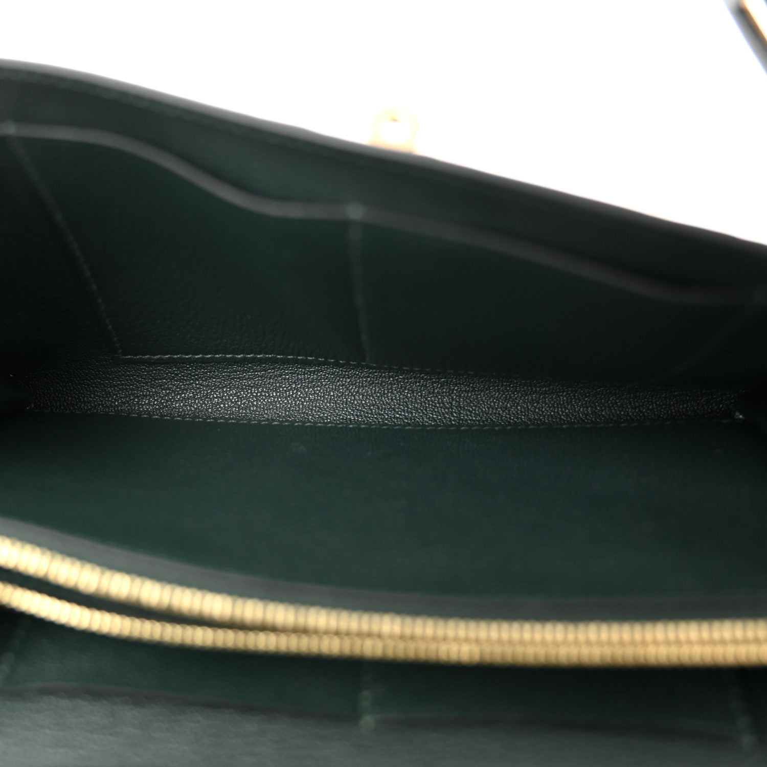 Hermes Ostrich Kelly Wallet To Go Vert Titien 5 of 11