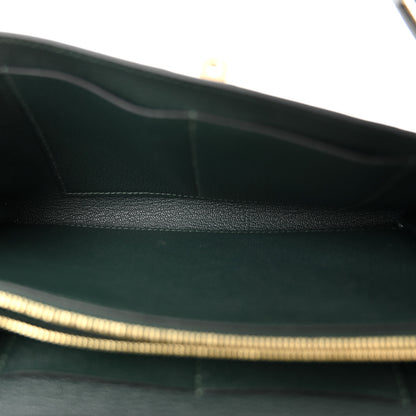 Hermes Ostrich Kelly Wallet To Go Vert Titien 5 of 11