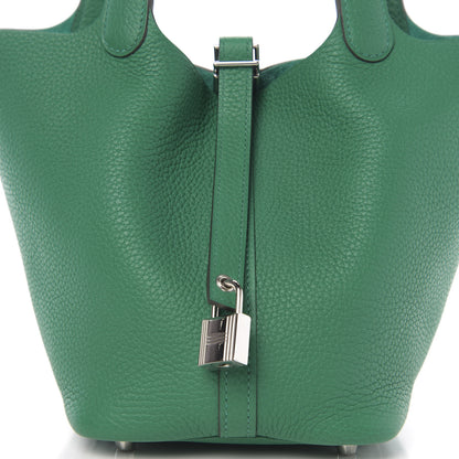 Hermes Taurillon Clemence Picotin Lock 18 PM Vert Vertigo 9 of 9