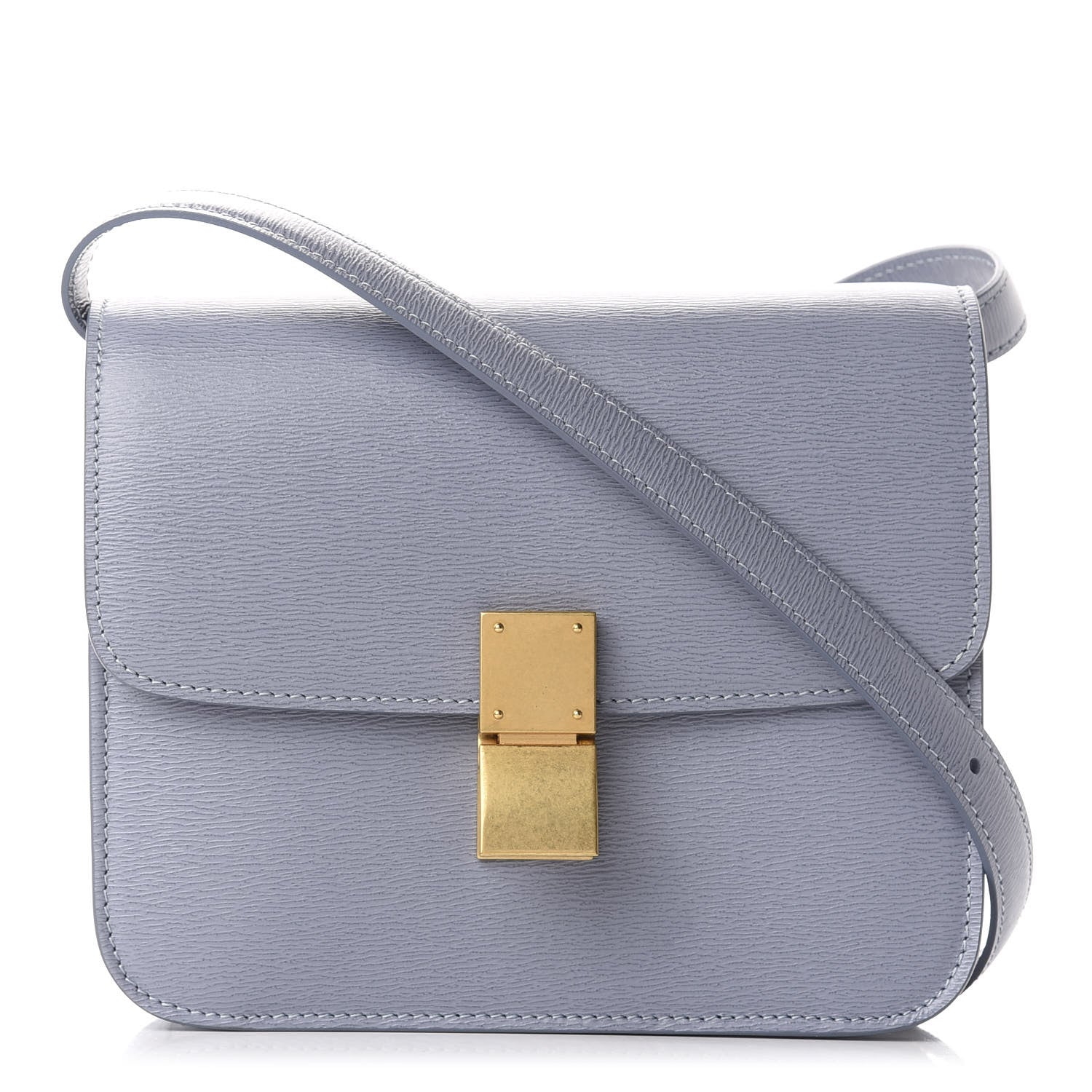 Celine Liege Calfskin Teen Classic Box Flap Bag Arctic Blue 1 of 11