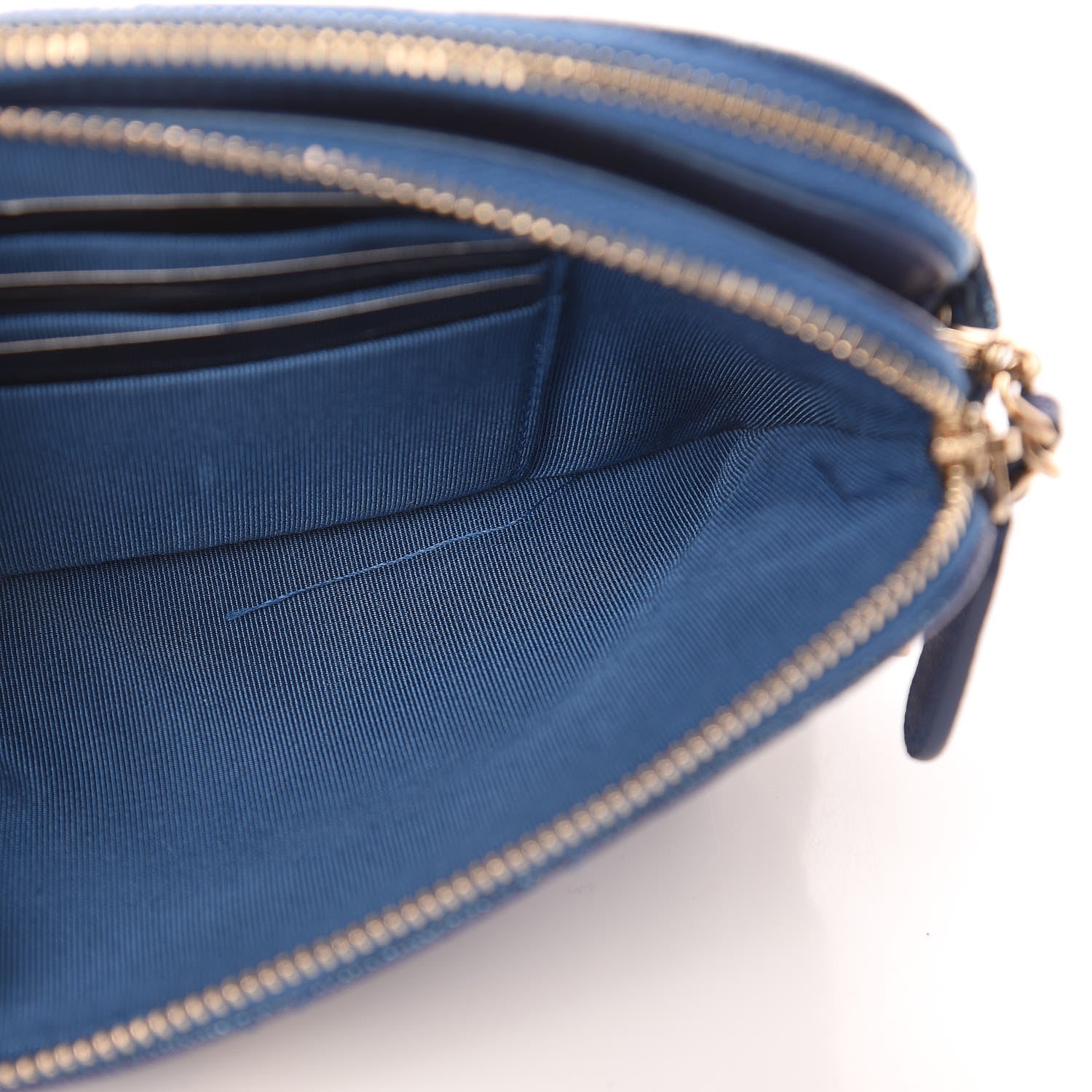 Chanel Iridescent Caviar Quilted Clutch With Chain Dark Blue 11 of 14