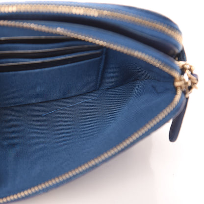 Chanel Iridescent Caviar Quilted Clutch With Chain Dark Blue 11 of 14