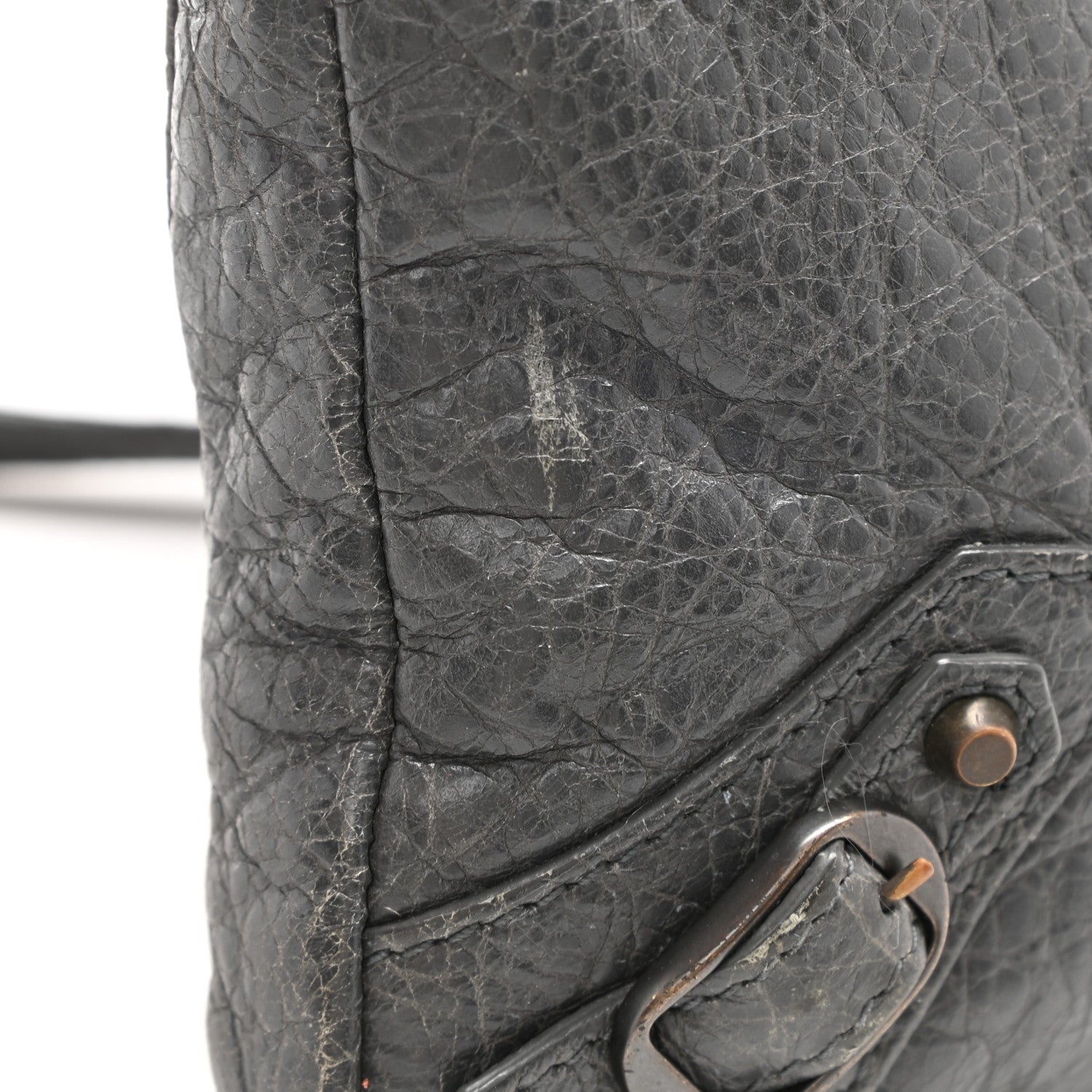Balenciaga Agneau Classic Hardware Flat Crossbody Gris Tarmac 10 of 11