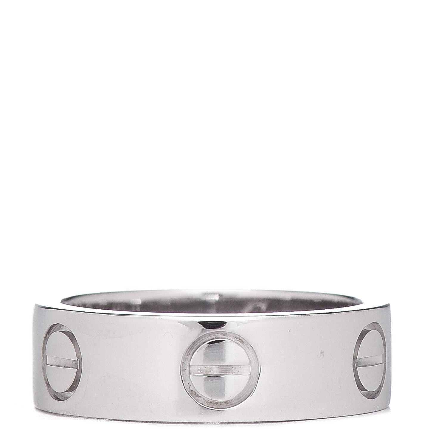 Cartier 18K White Gold 5.5mm LOVE Ring 49 4.75 1 of 5