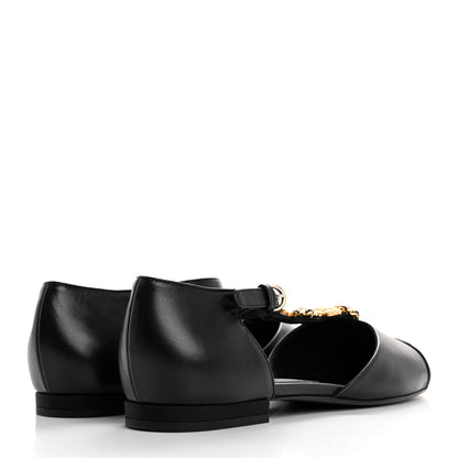 Chanel Lambskin Grosgrain Cap Toe Pearl CC Mary Jane Flats 40 Black 5 of 10