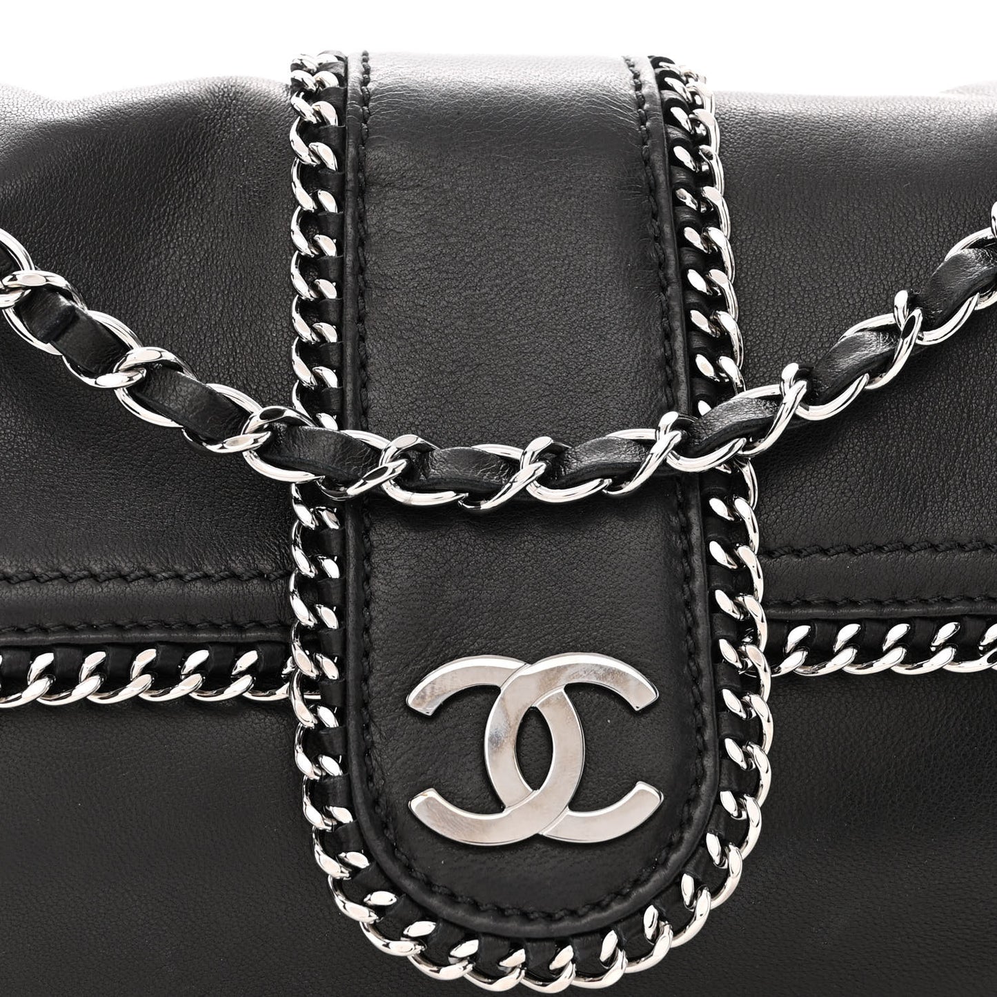 Lambskin Medium Madison Flap Black