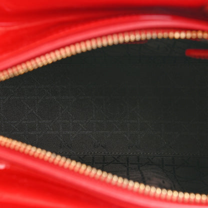 Christian Dior Patent Cannage Medium Lady Dior Red 5 of 11