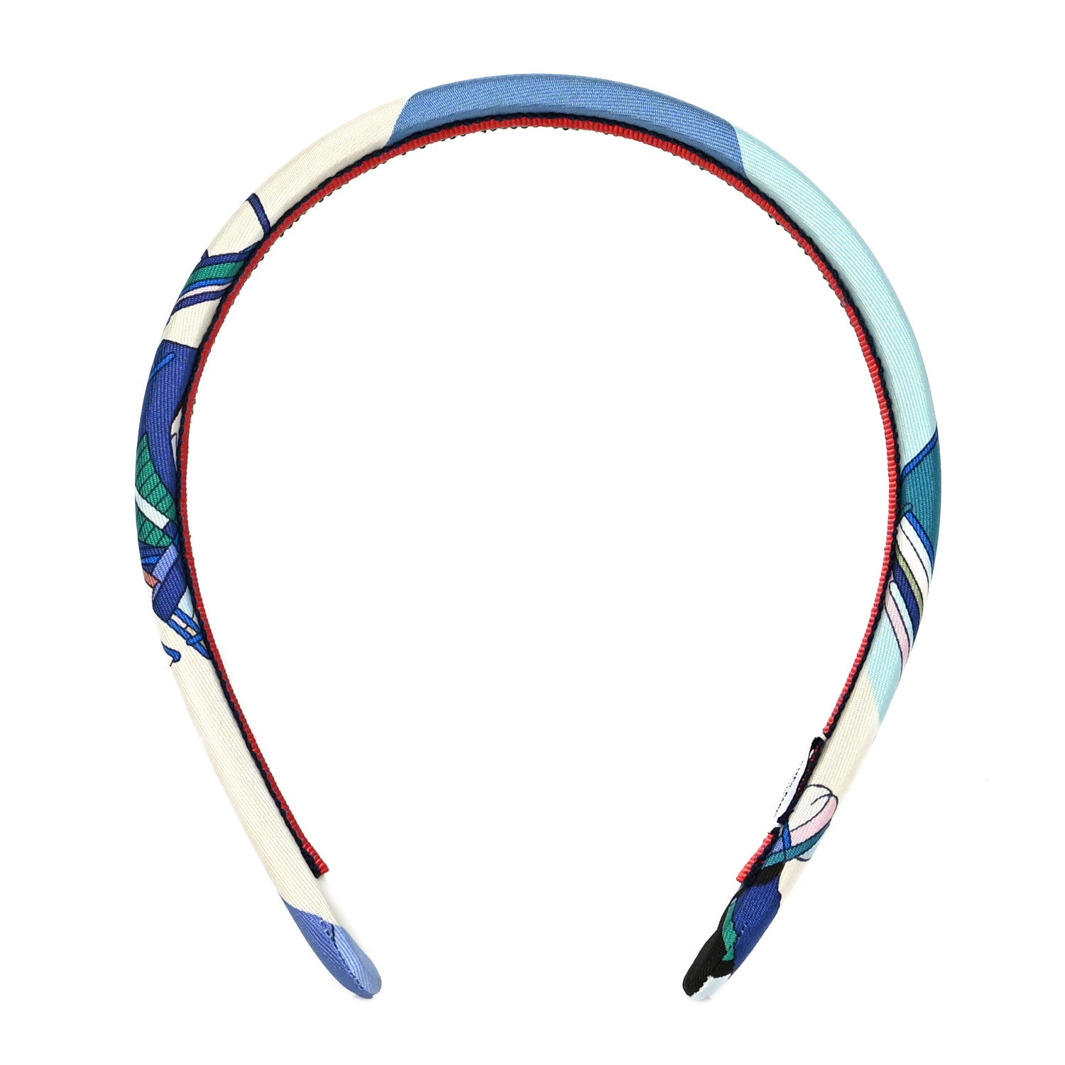 Hermes Silk Twill Voitures Exquises Elsa Headband Blue Jean 1 of 4