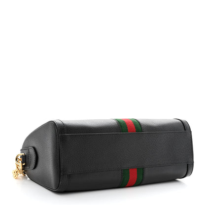 Gucci Textured Dollar Calfskin Web Medium Ophidia Boston Black 4 of 11