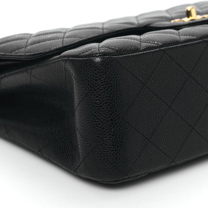 Chanel Caviar Quilted Jumbo Double Flap Black 9 of 11