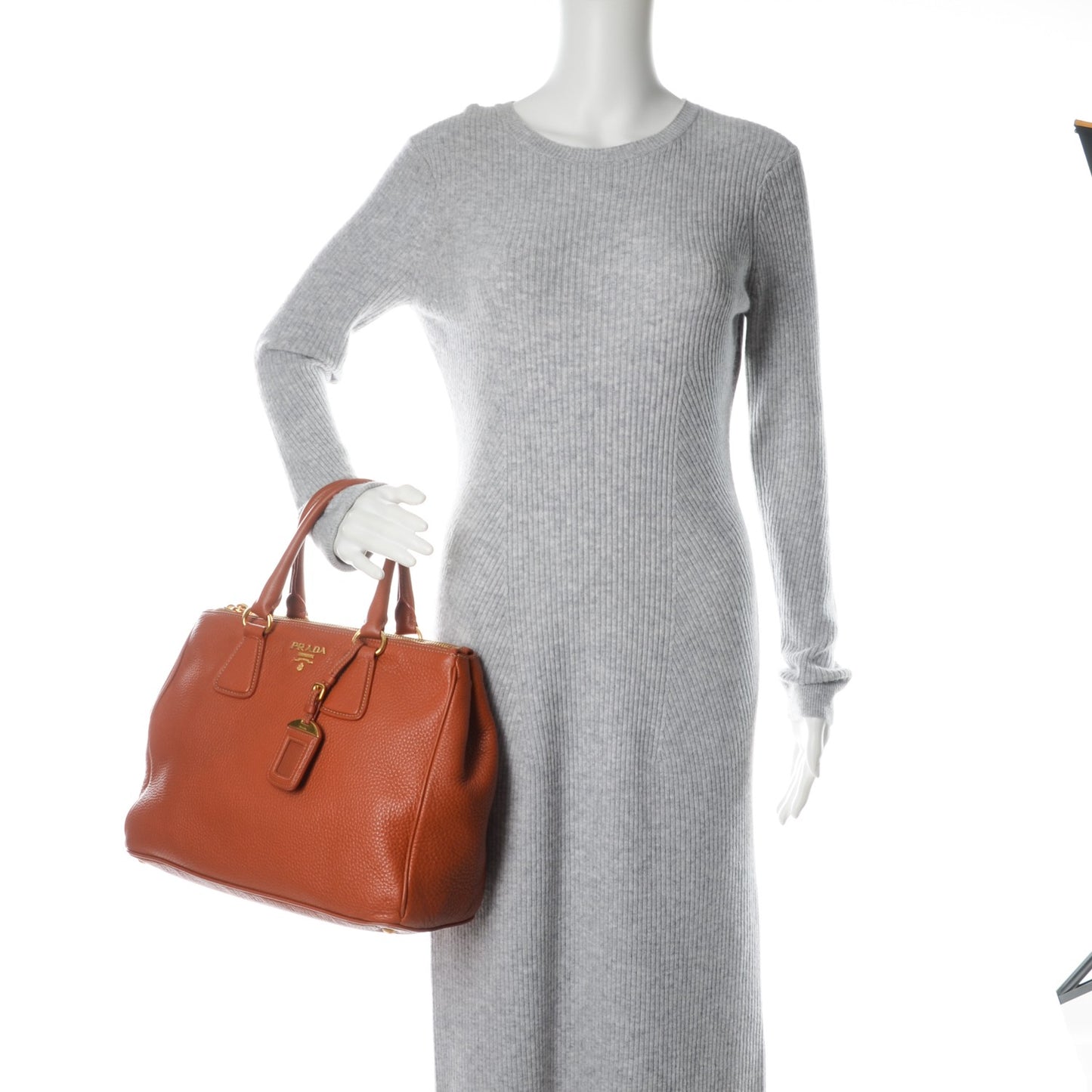 Vitello Daino Large Double Zip Tote Rame