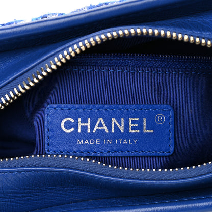 Chanel Tweed Calfskin Small Gabrielle Hobo Royal Blue 6 of 11