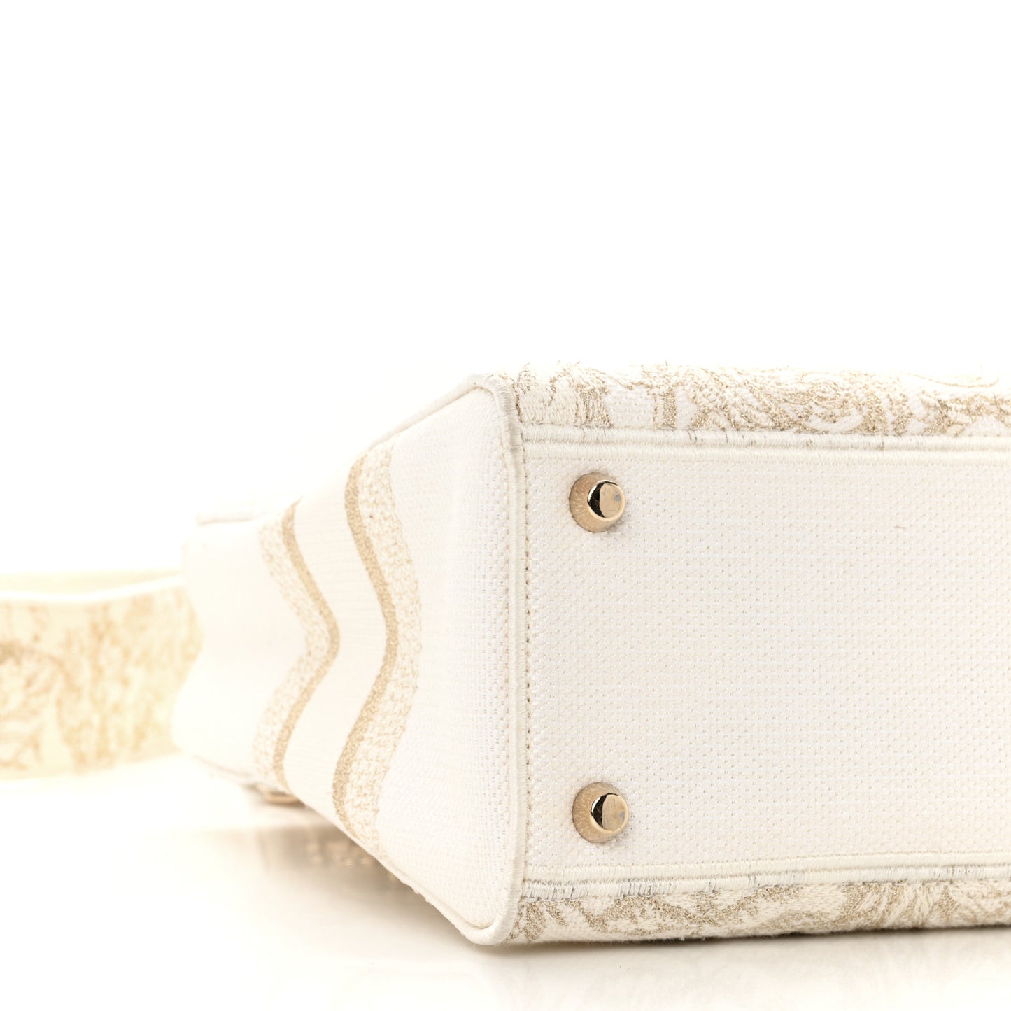Canvas Around The World Stella Embroidered Medium Lady D-Lite White Gold