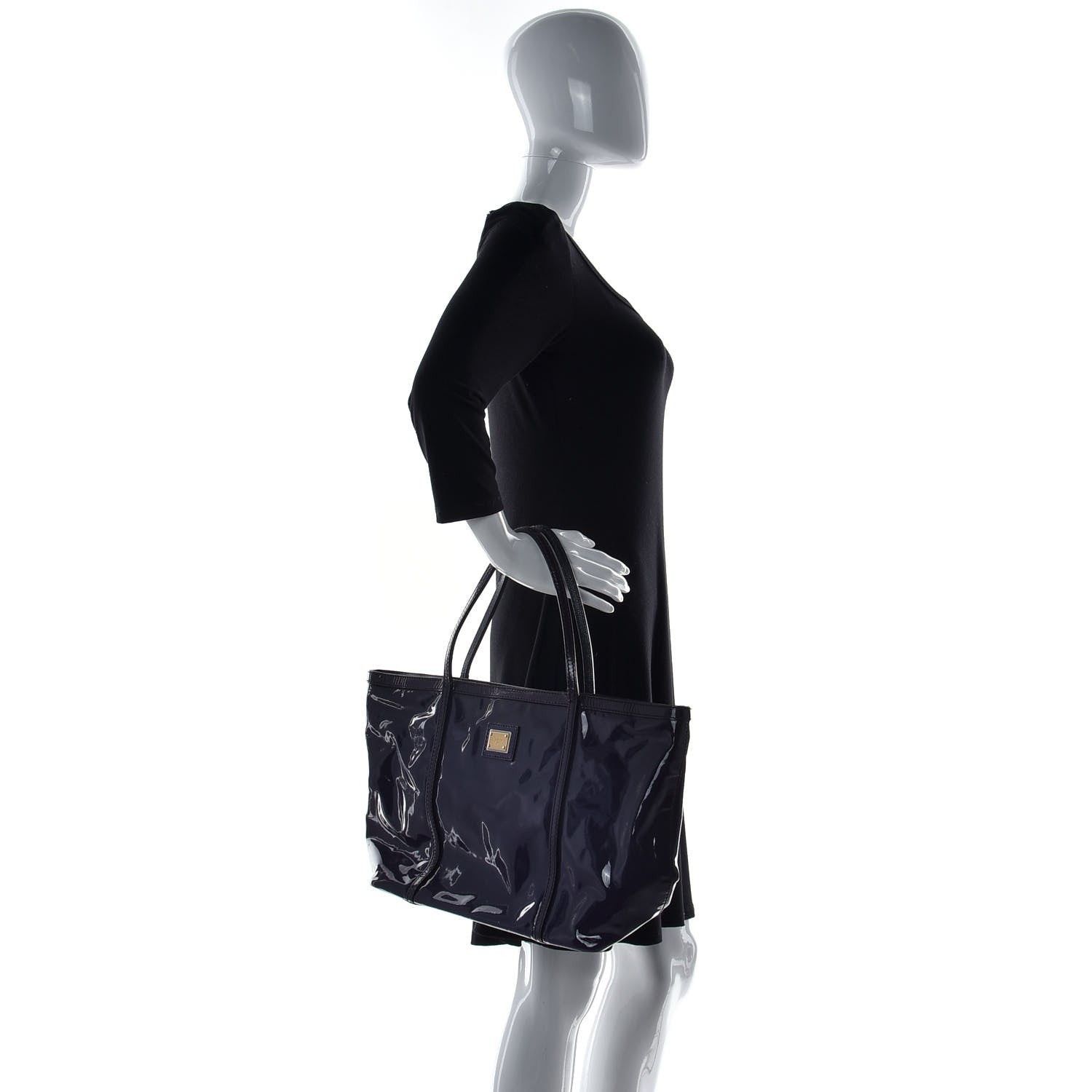 Dolce & Gabbana Patent Shopping Tote Purple 3 of 22