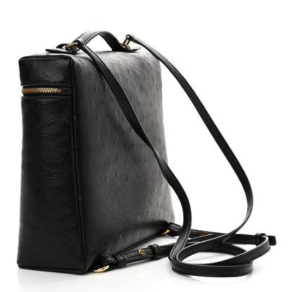 Loro Piana Ostrich L23.5 Extra Pocket Backpack Black 3 of 10