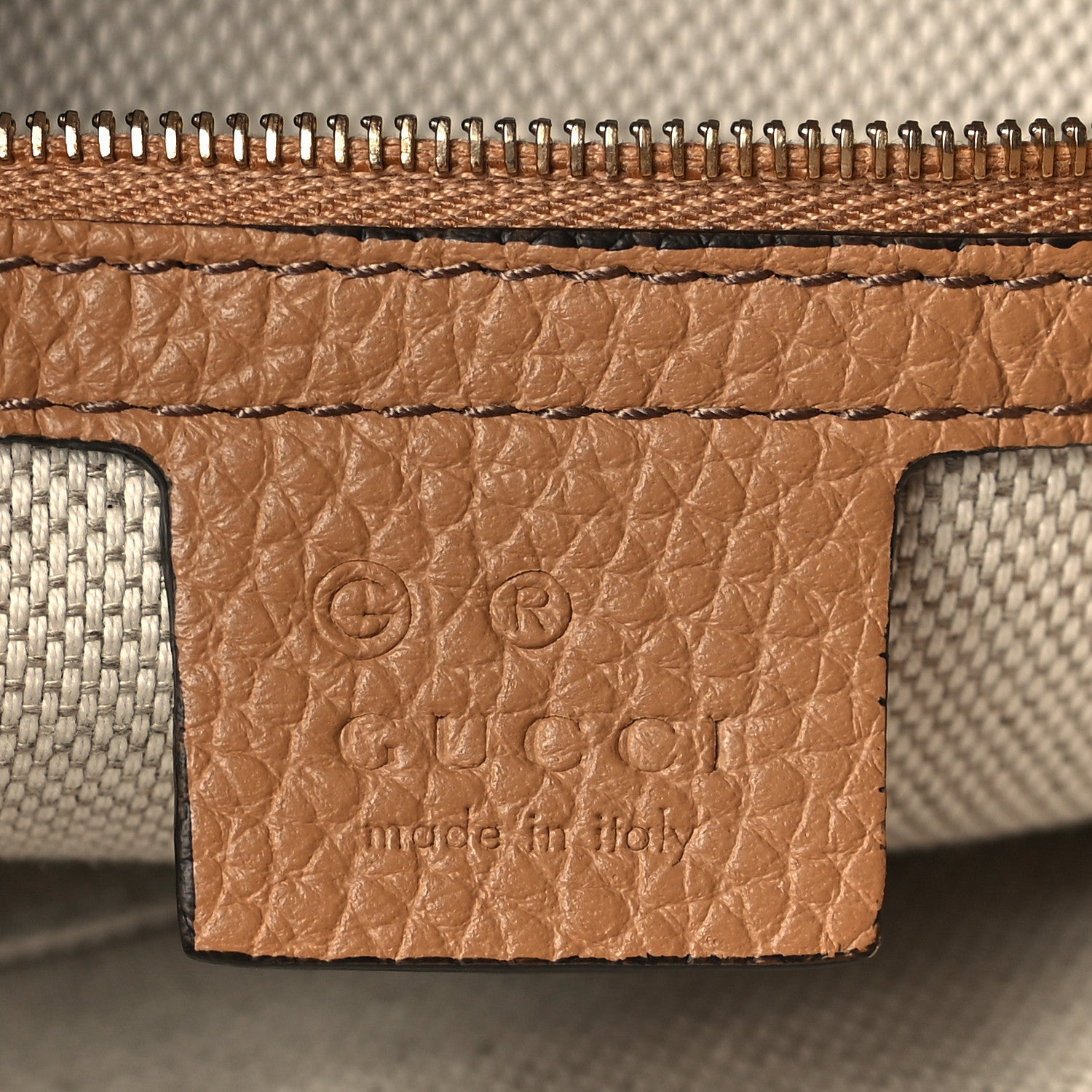 Gucci Pebbled Calfskin Large Soho Hobo Camelia 6 of 9