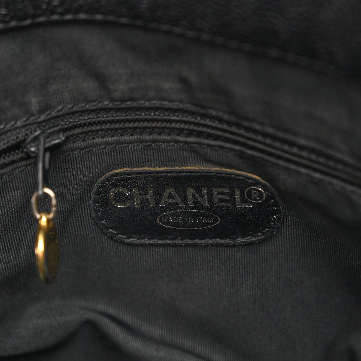 Chanel Caviar Logo Shoulder Bag Black 6 of 14