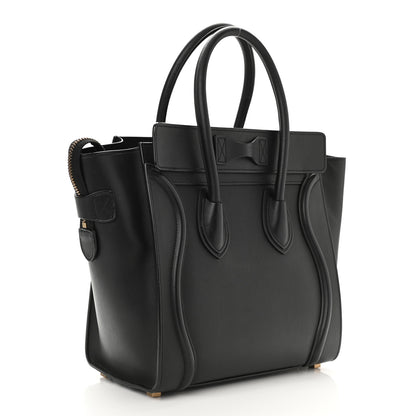 Celine Smooth Calfskin Micro Luggage Black 3 of 8