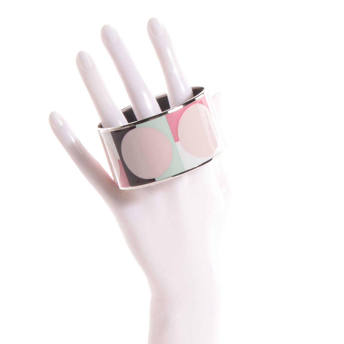 Enamel Printed Dot Extra Wide Bracelet 70