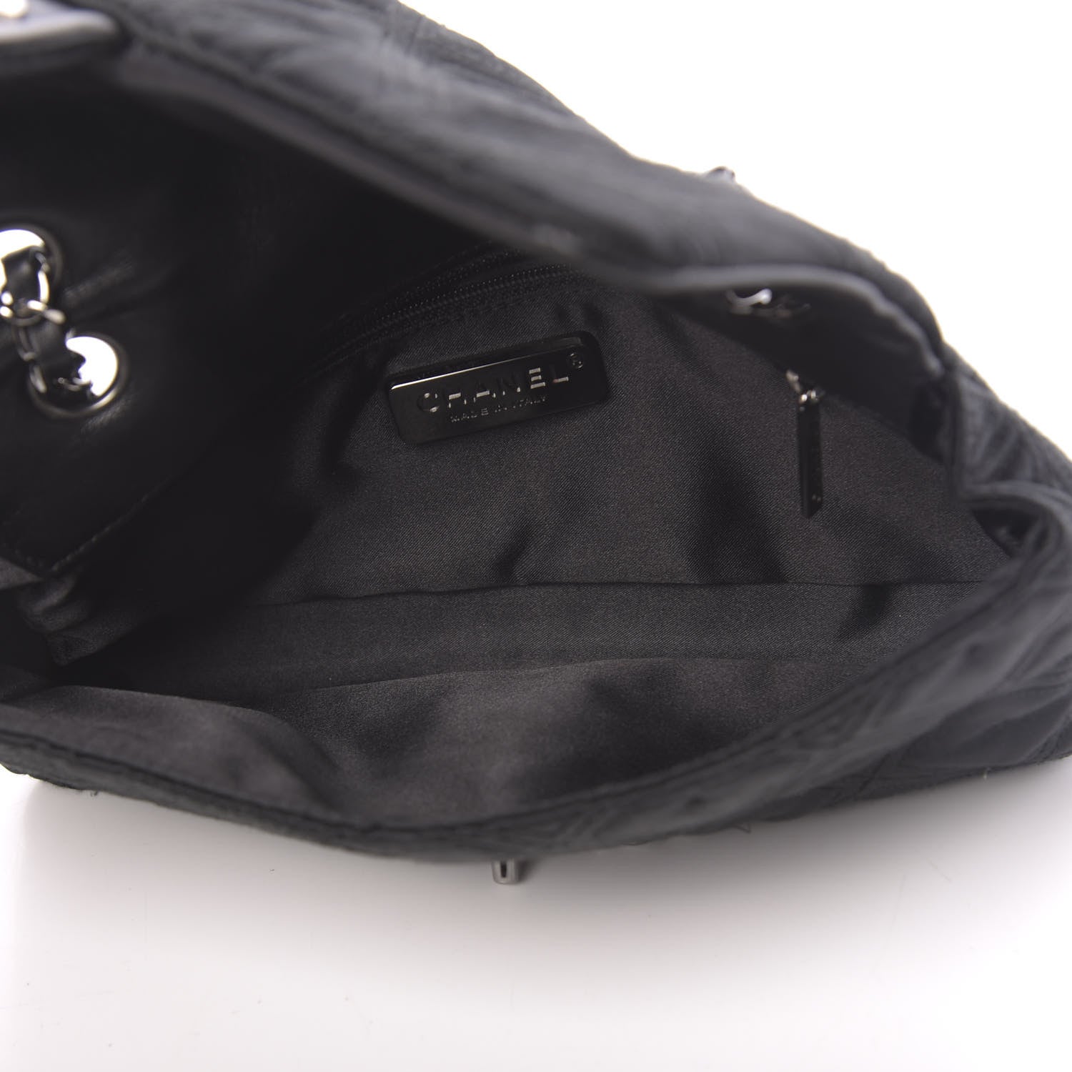 Chanel Satin Embroidered Medium Camellia Flap Black 5 of 13