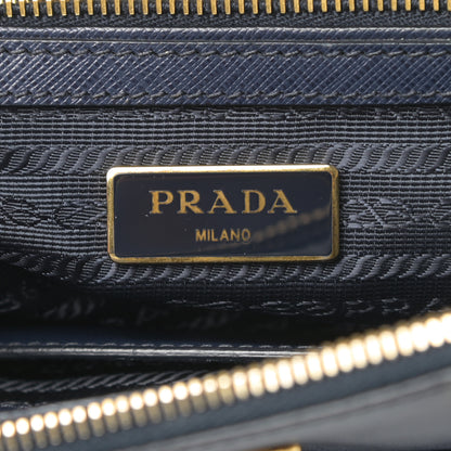 Prada Saffiano Small Galleria Double Zip Tote Bluette 8 of 22