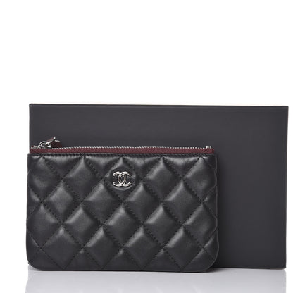Chanel Lambskin Quilted Small Cosmetic Case Black 8 of 8
