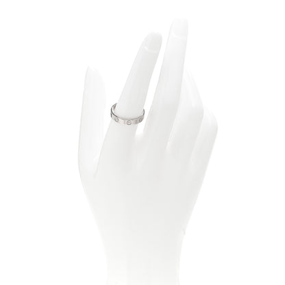 Cartier 18K White Gold 3.5mm LOVE Wedding Band Ring 55 7.25 2 of 4
